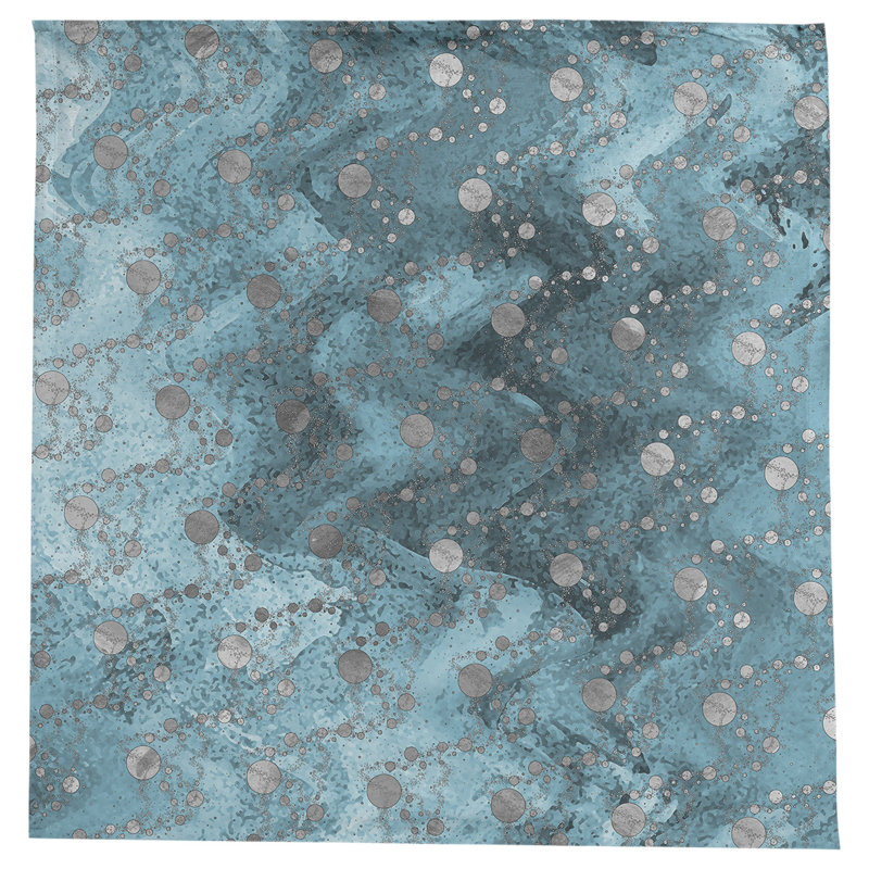 Leffel Abstract Square Tablecloth, Green/Black/Gray