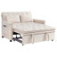 Canapé-lit convertible en velours de 128 cm avec rangement latéral-1641304984
