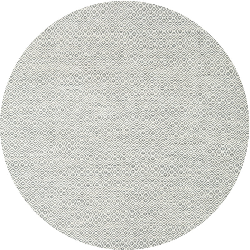 Tapis contemporain gris clair, Rond 7 pi