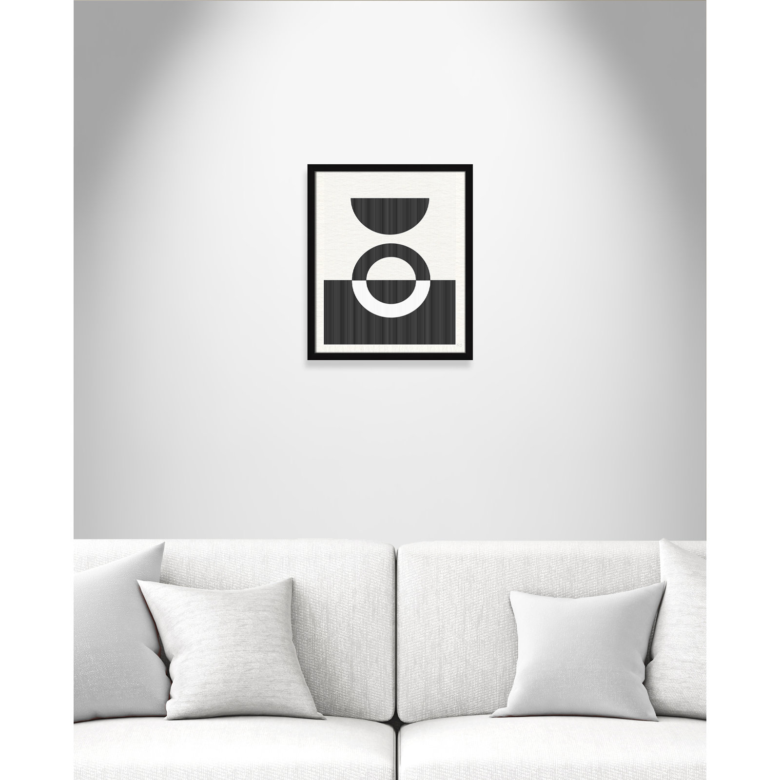 Eclipse III, 19" H x 16" W x 0.75" D, Satin Black Framed
