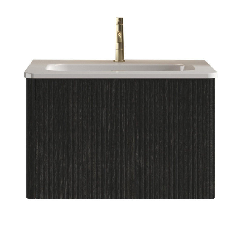 Meuble-lavabo mural Minimalist Design, Noir