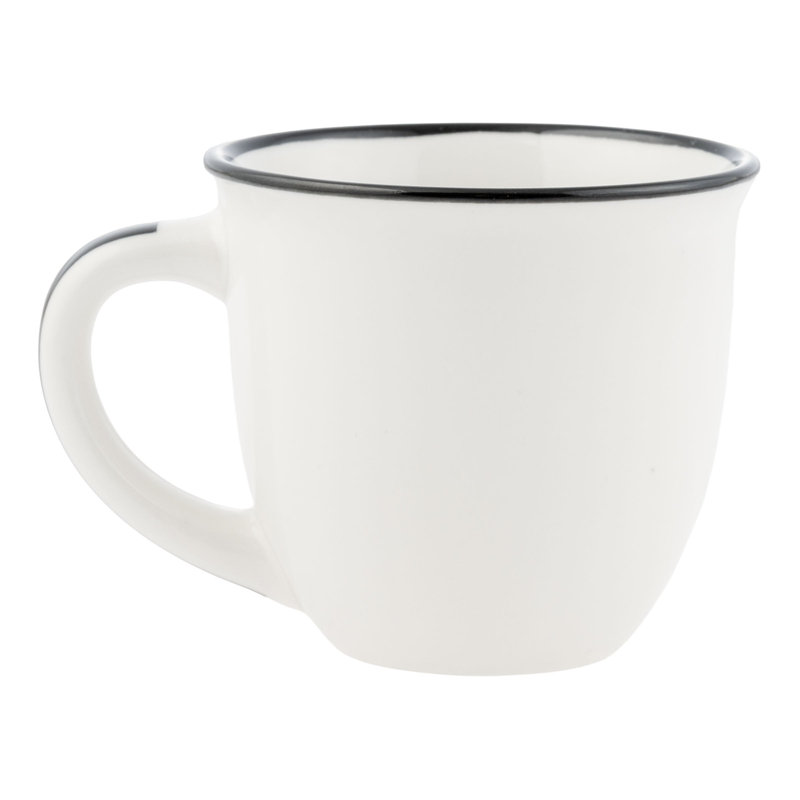 Tasse expresso bohème noir et blanc Raven