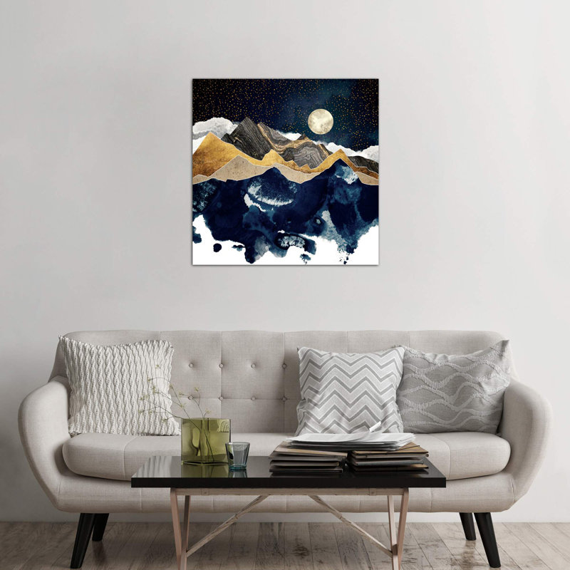 Midnight Winter - Wrapped Canvas Print, 93.98 cm H x 93.98 cm W x 1.91 cm D