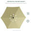 130cm Lighted Market Parasol-96006324