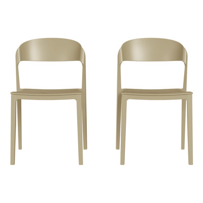 Ensemble de 2 chaises de patio empilables