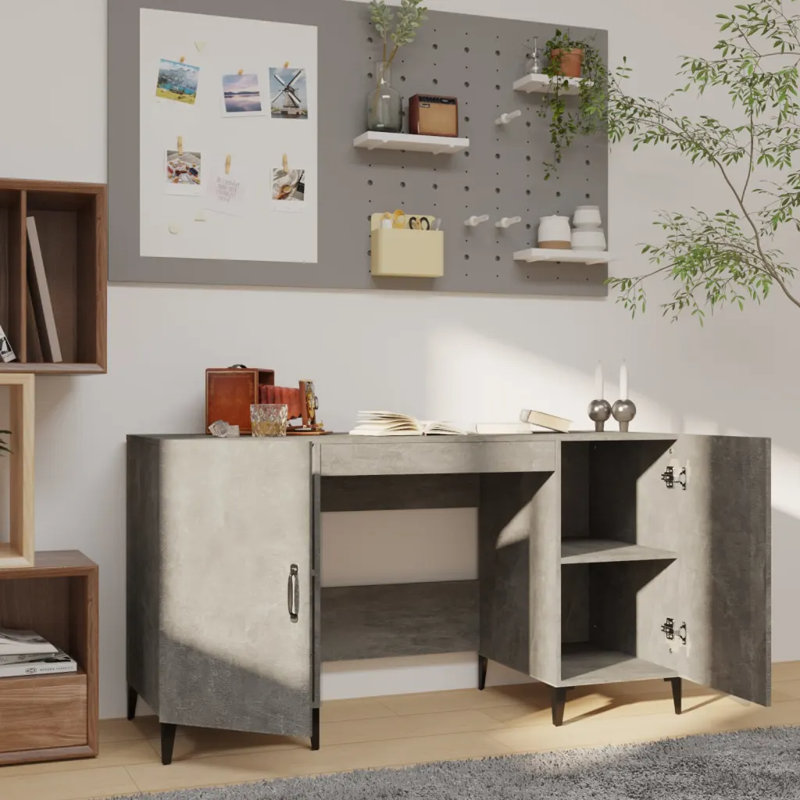 Korhan Computer Desk, Grey
