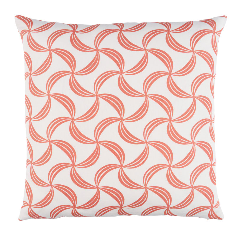Ambrosia Throw Pillow, 22"H x 22"W, Coral