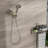 8 Shower Head , 4.7" Rain Showerhead, Brushed Nickel Coating, Plastic Dual Head, Showerhead With 8 Spray Patterns, Hand-118768010