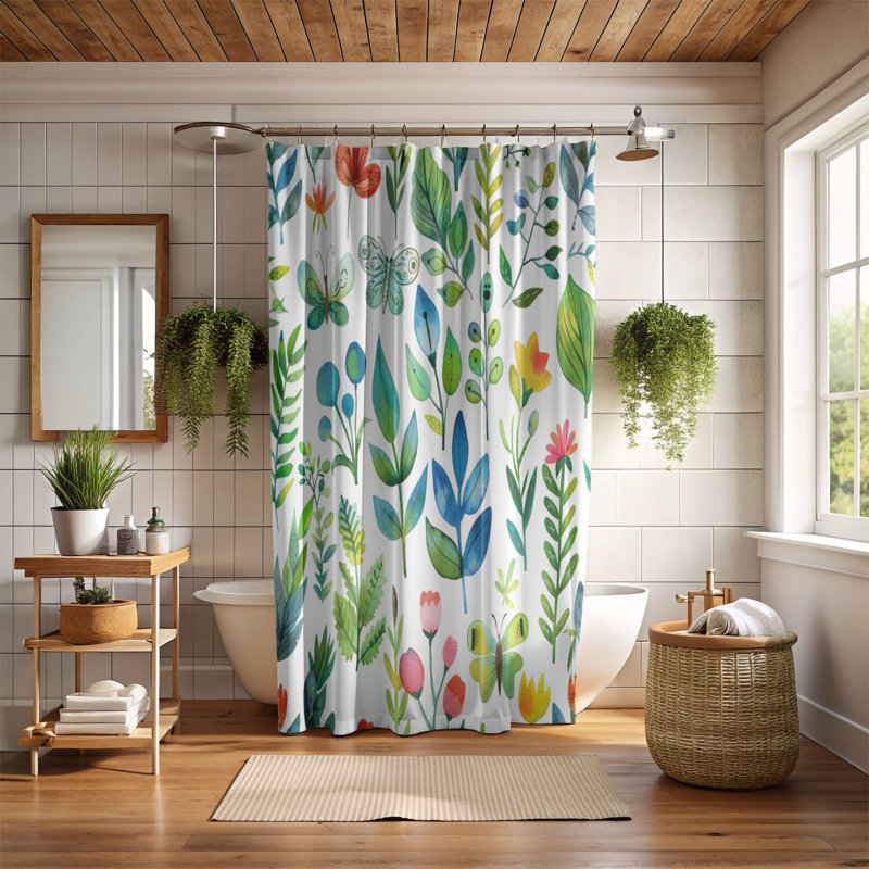 Spring Drift - Premium Shower Curtain, 74"H x 71"W