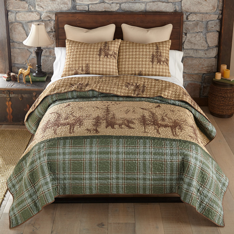 Your Lifestyle by Donna Sharp Spruce Trail 2PC Rustic Twin Quilt Set, Twin Quilt + 1 standard Sham