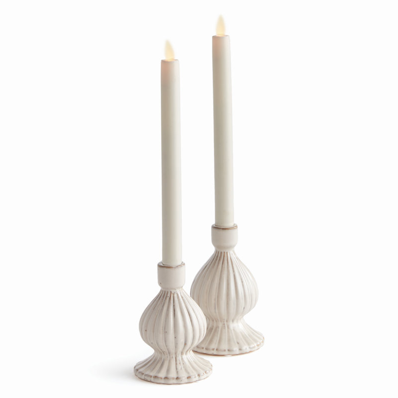 Mela Taper Holders, Cream