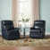 Manning 29.6" Wide Genuine Leather Manual Swivel Rocking Standard Recliner