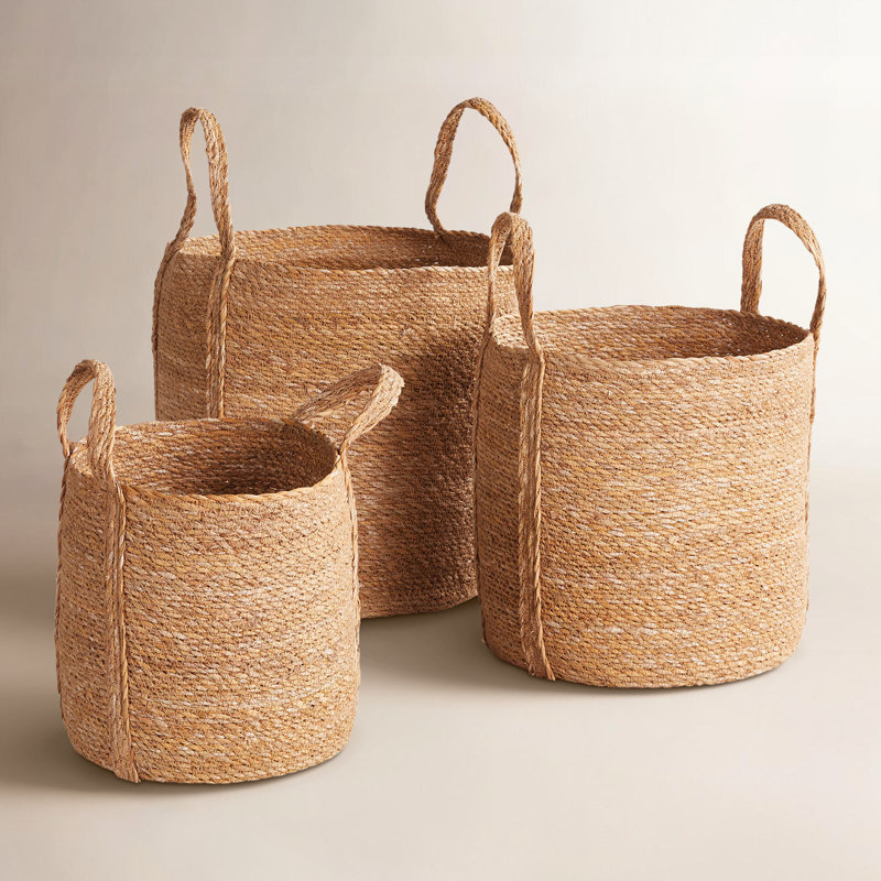 Ensemble de paniers décoratifs tissés à la main Bayla