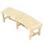 Banc d'extérieur semi-circulaire rond, banc de jardin en bois