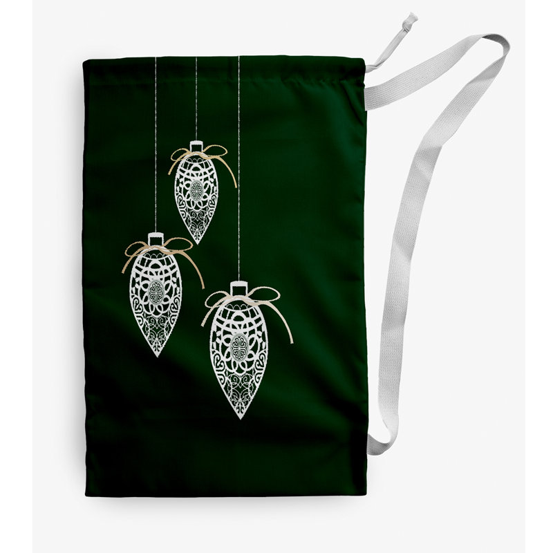 Fabric Laundry Bag with Handles, Medium (36" H x 28" W), Green