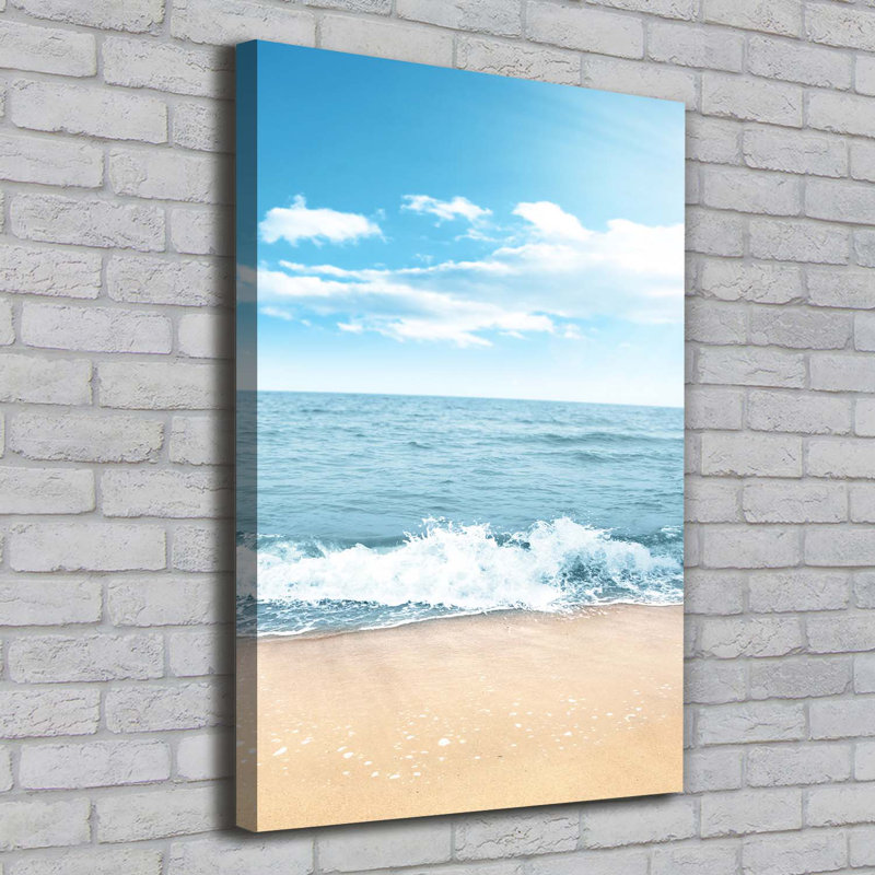 Beach And Sea - Wrapped Canvas Print