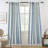 Chris Striped Linen Blend Textured Light Filtering Semi Sheer Rod Pocket Back Tab Curtains-454050316-468523334