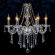 William 6 - Light Candle Style Classic Chandelier with Crystal Accents