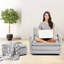 Fauteuil en velours côtelé avec repose-pieds Redenius-91901460