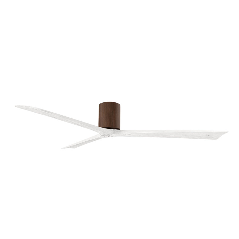 Ventilateur de plafond à 3 pales Olivier, Noyer, Blanc mat, 72"