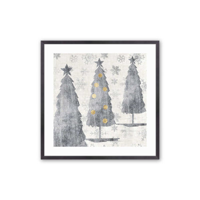 Impression festive des arbres argentés