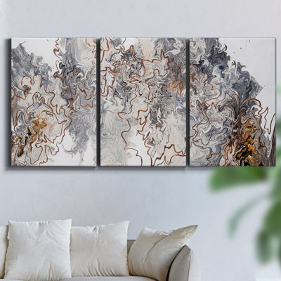 " Two Anglers 1882 " 3 - Pieces