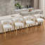 Chaises d'appoint blanches de luxe avec pieds en métal, design moderne pour la maison