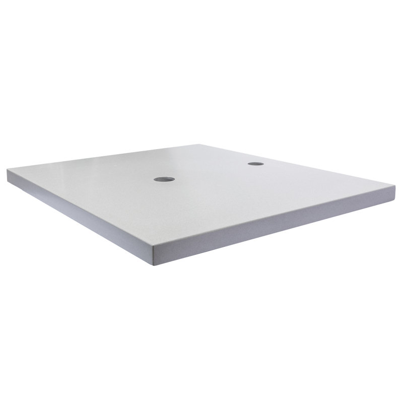 Light Gray Terrazzo Vanity Top with Concrete and Marble, 25 in.