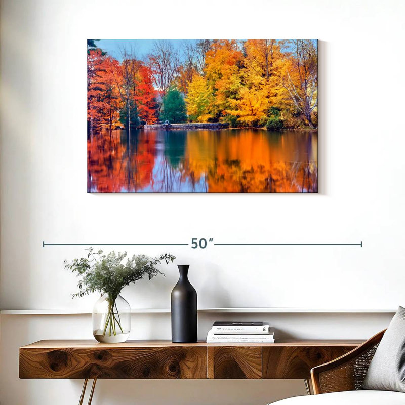 Feuillage d'automne coloré Alvord, lac Ossipee, H 24 po x l 36 po