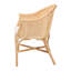 Fauteuil demi-tonneau en rotin naturel avec coussin Bali & Pari Hollis