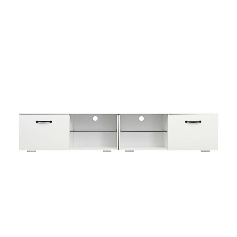 Crédence de rangement l 78,74 po Jasek, Blanc