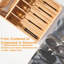 Organisateur de tiroir - Plateau en bambou pour coutellerie, couverts et porte-ustensiles en bambou naturel