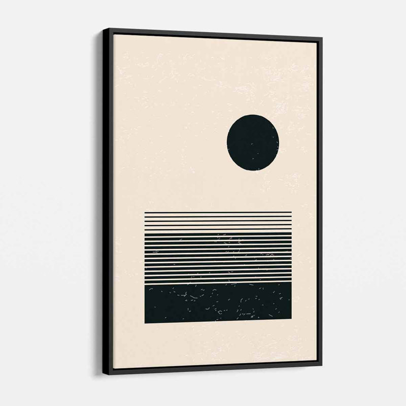 Océan - reproduction sur toile, H 16 po x l 12 po, Cadre flottant noir