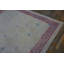 Faded Cream Color Geometric Pattern Antique Square Dhurrie Flatweave Rug