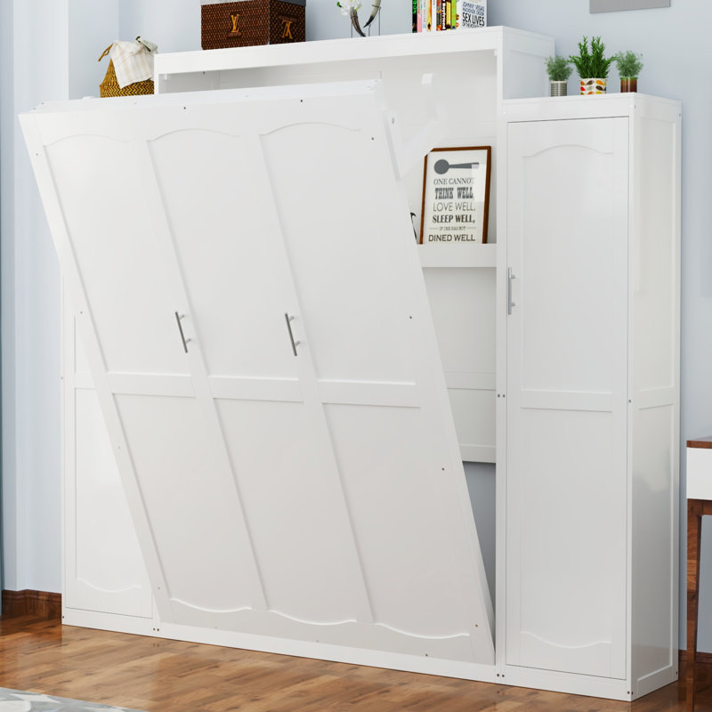 Armoire avec armoires Murphy, Grand, Blanc