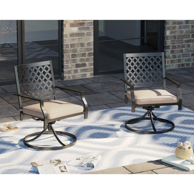 Leonard 6 - Person Patio Dining Set with Rectangular Table , Cushions Included