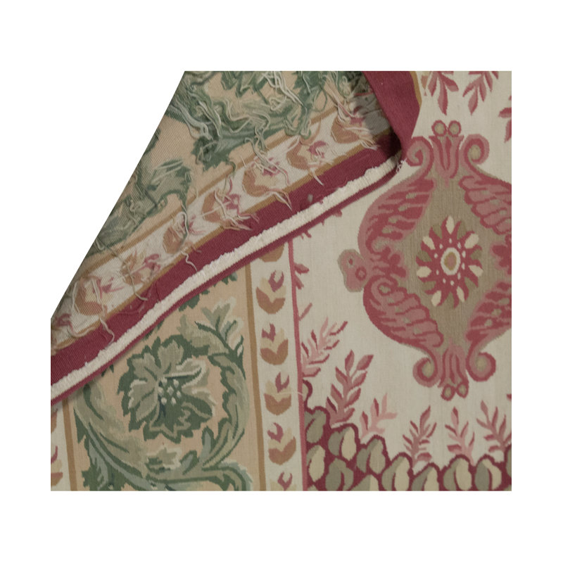 Hand-Knotted High-Quality Rose and Beige Area Rug