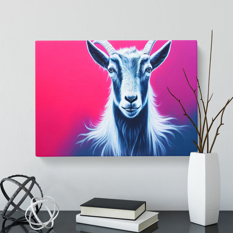 Goat In Colour Vol.4 - Wrapped Canvas, 40cm H x 60cm W x 3cm D