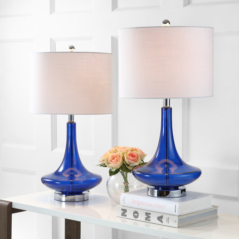 Filion Glass Table Lamp, Cobalt Blue