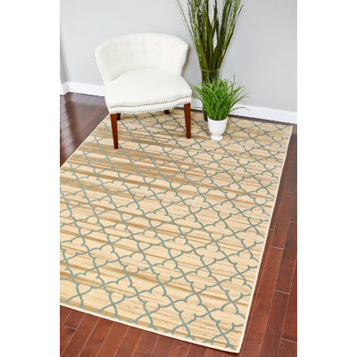 Ivoire ikat Alanson/gris Tapis décoratif d’intérieur/extérieur