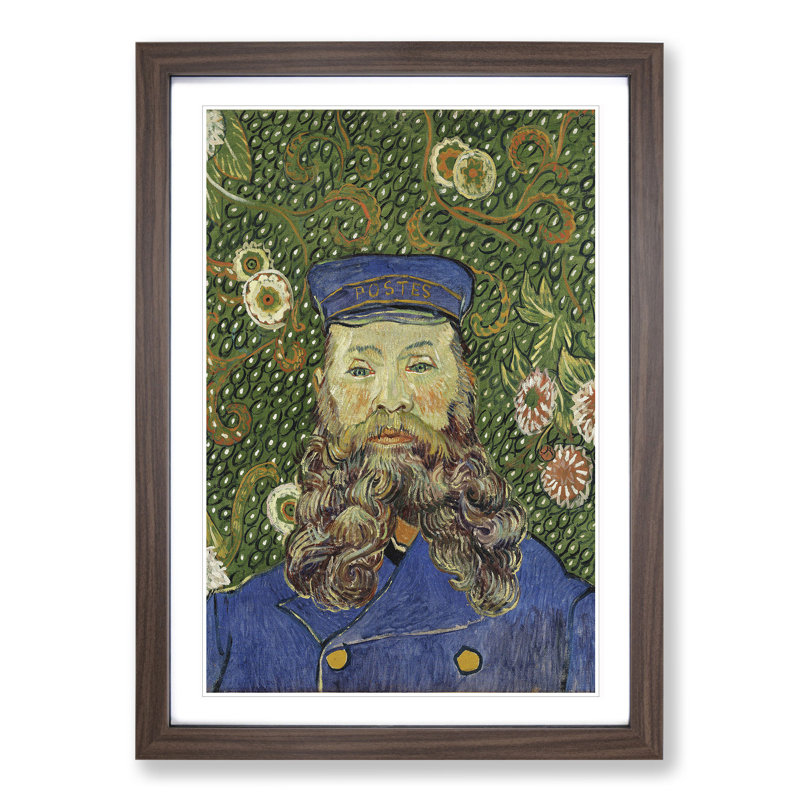 The Postman Joseph Roulin Vol.1 by Vincent Van Gogh - Framed Print, Walnut Framed, 36cm H x 27cm W x 2cm D