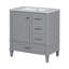 Meuble-lavabo moderne avec lavabo, 1 porte à fermeture douce et 3 tiroirs-106757384
