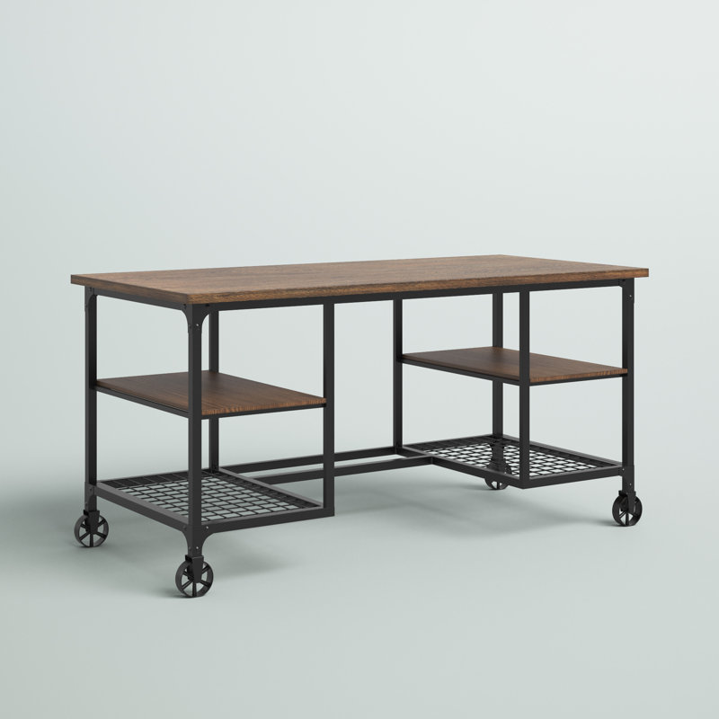 Jaoquim Solid Wood Writing Desk, Natural