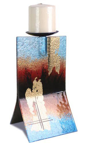 10'' H Glass Tabletop Candlestick