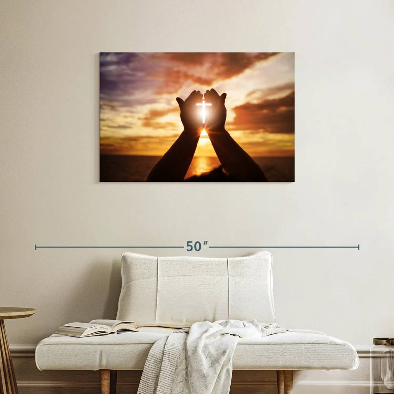 Adella Sunlight Over Cross, 24" H x 36" W