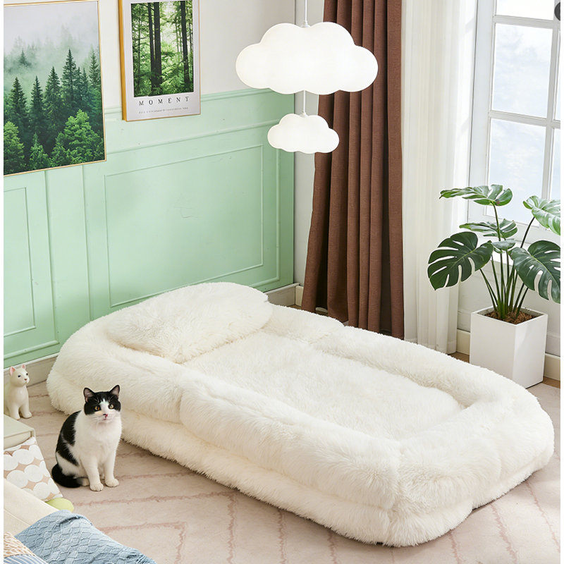 Lit pour chien convertible réglable à 5 positions, Beige