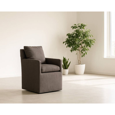 Newcastle - Chaise de salle à manger moderne en tissu gris