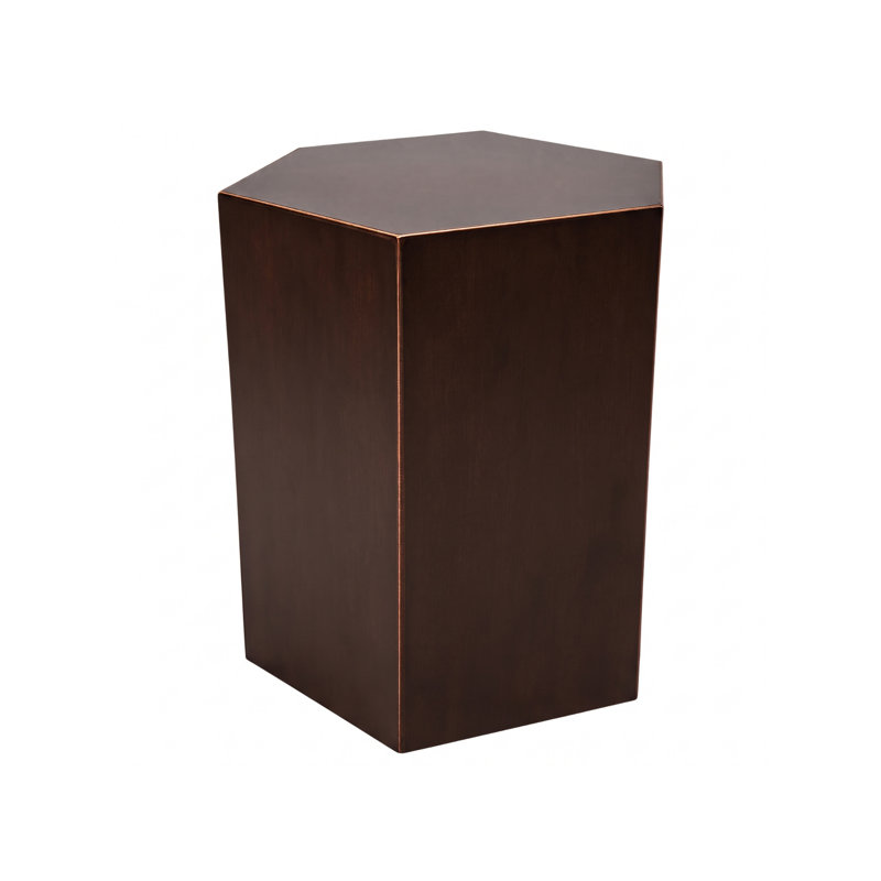 Geometric Metal End Table