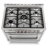 Cosmo 2 Piece Kitchen Appliance Package with 36'' Dual Fuel Freestanding Wall Mount Range Hood