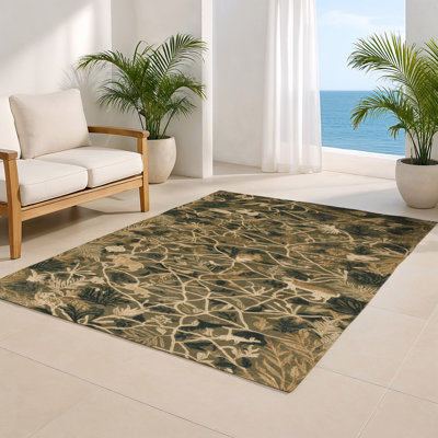 Tapis d'intérieur et d'extérieur brun Nature